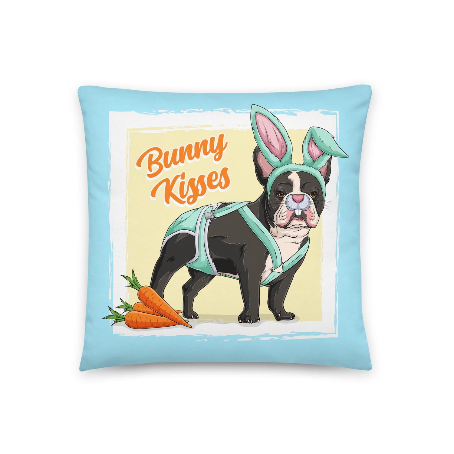 Bunny Kisses Throw Pillow