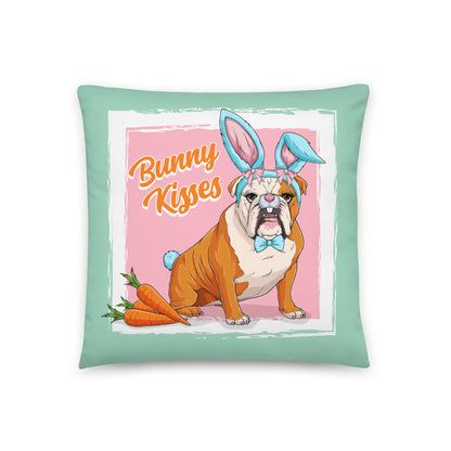 Bunny Kisses Throw Pillow