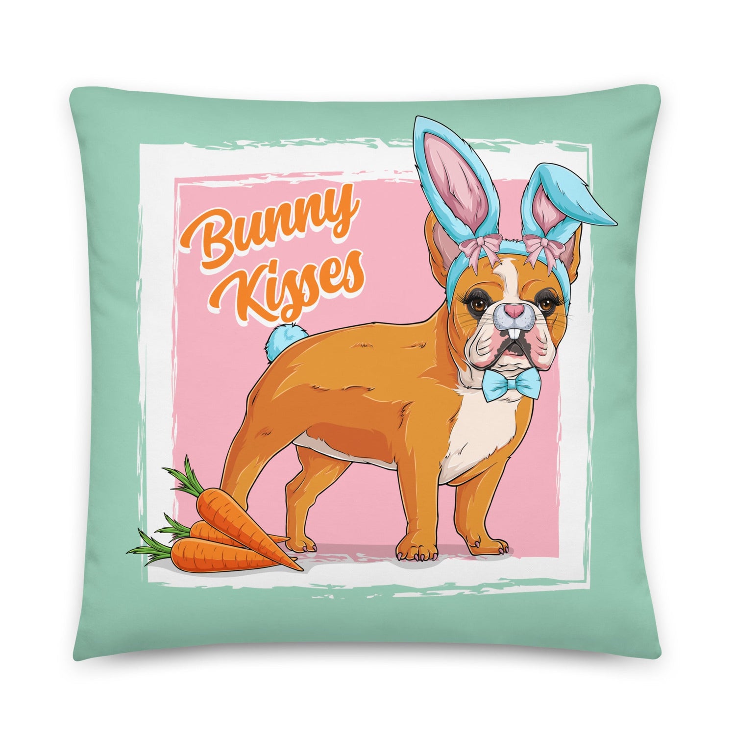 Bunny Kisses Throw Pillow