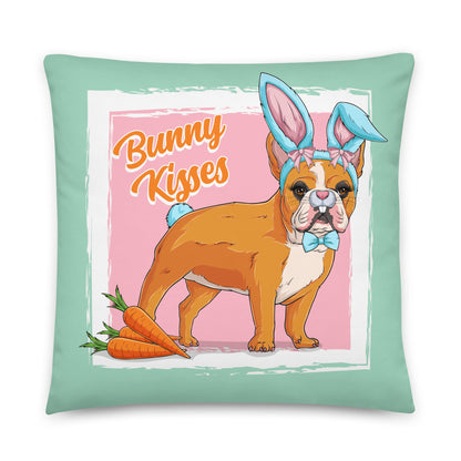 Bunny Kisses Throw Pillow