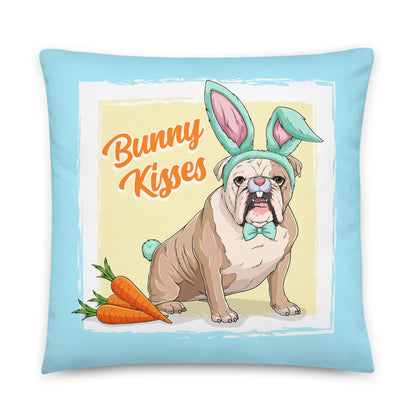 Bunny Kisses Throw Pillow