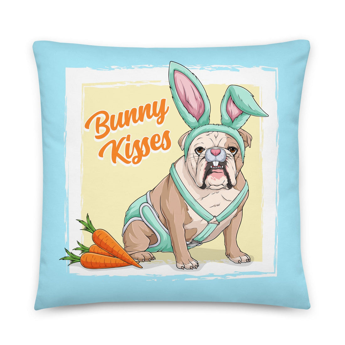 Bunny Kisses Throw Pillow