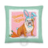 Bunny Kisses Throw Pillow