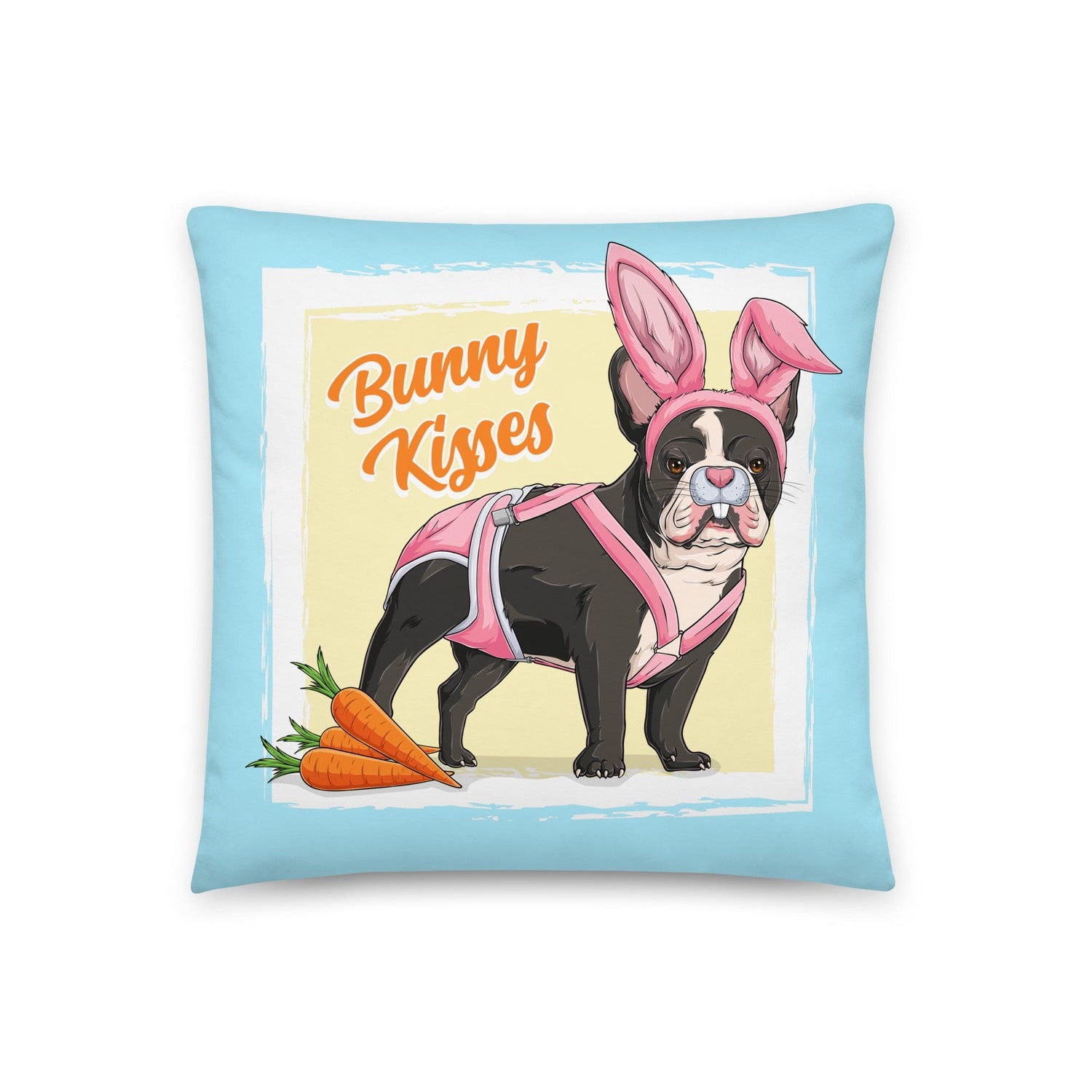 Bunny Kisses Throw Pillow