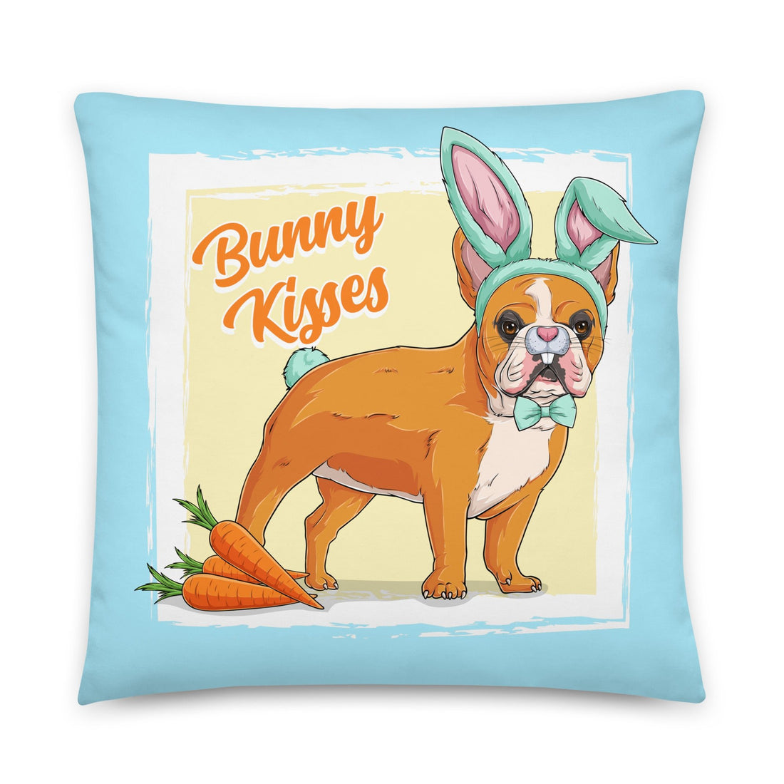 Bunny Kisses Throw Pillow