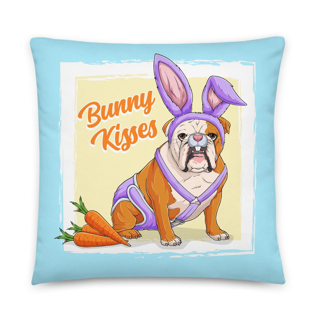 Bunny Kisses Throw Pillow