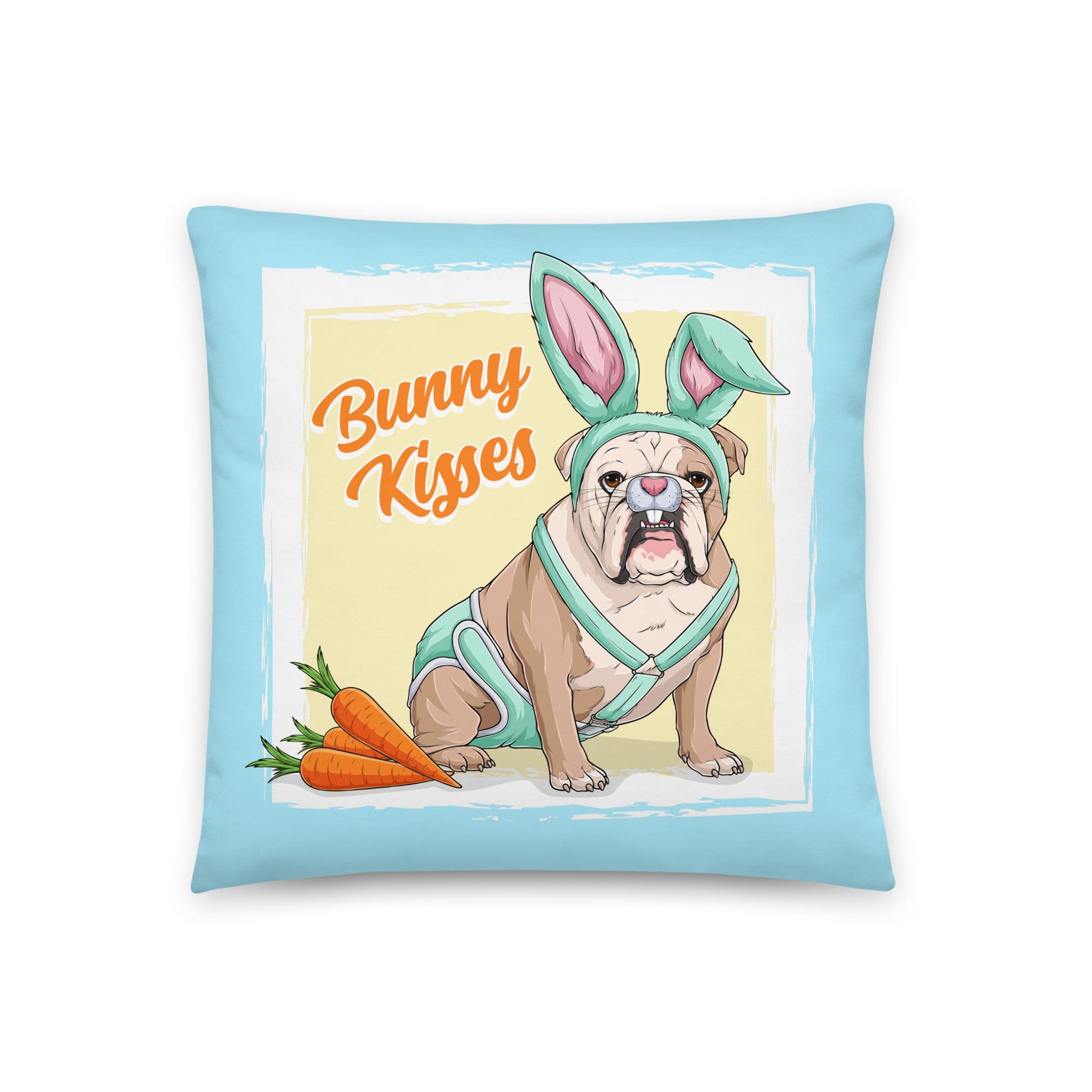 Bunny Kisses Throw Pillow