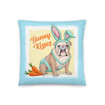 Bunny Kisses Throw Pillow