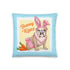 Bunny Kisses Throw Pillow
