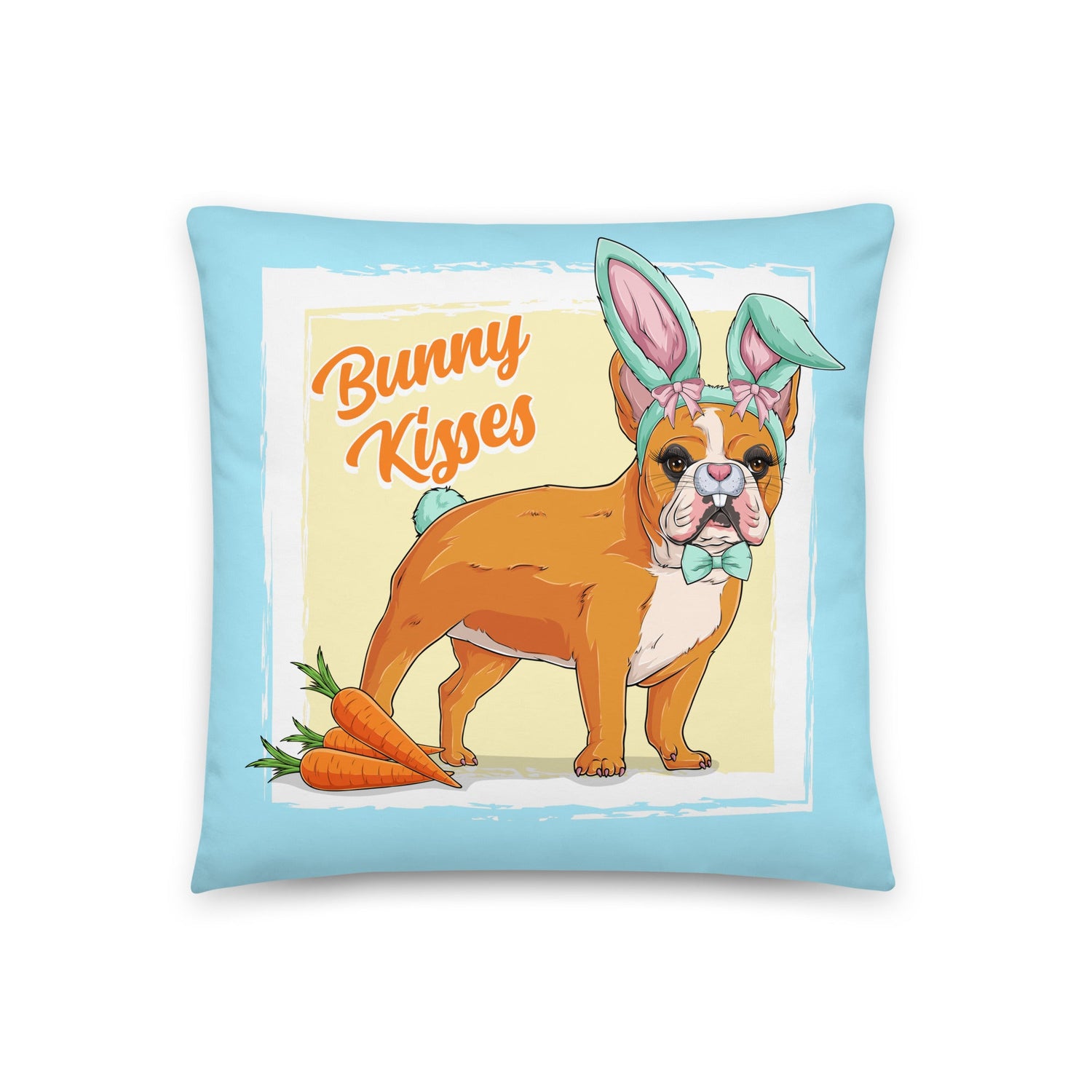 Bunny Kisses Throw Pillow