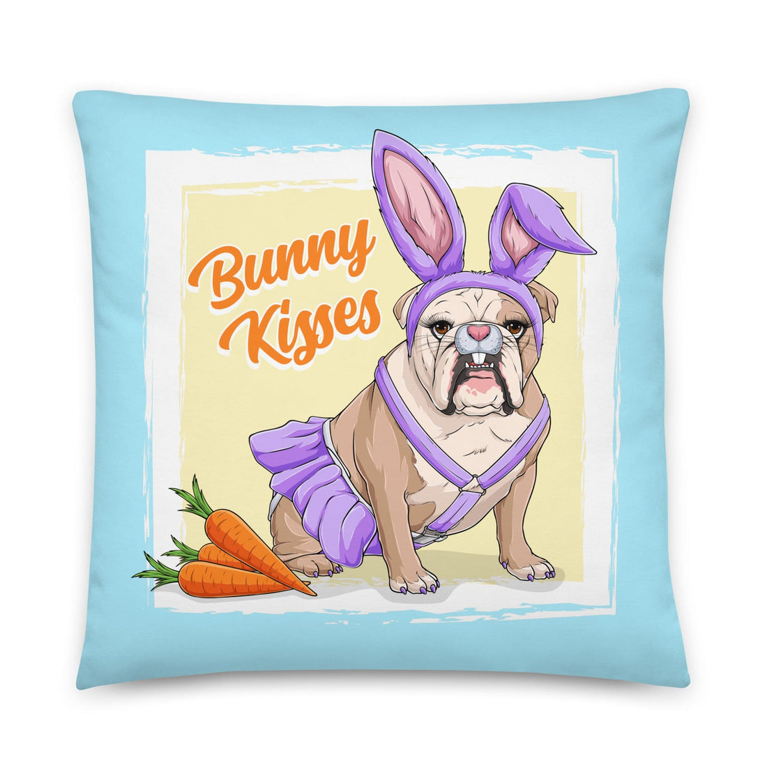 Bunny Kisses Throw Pillow