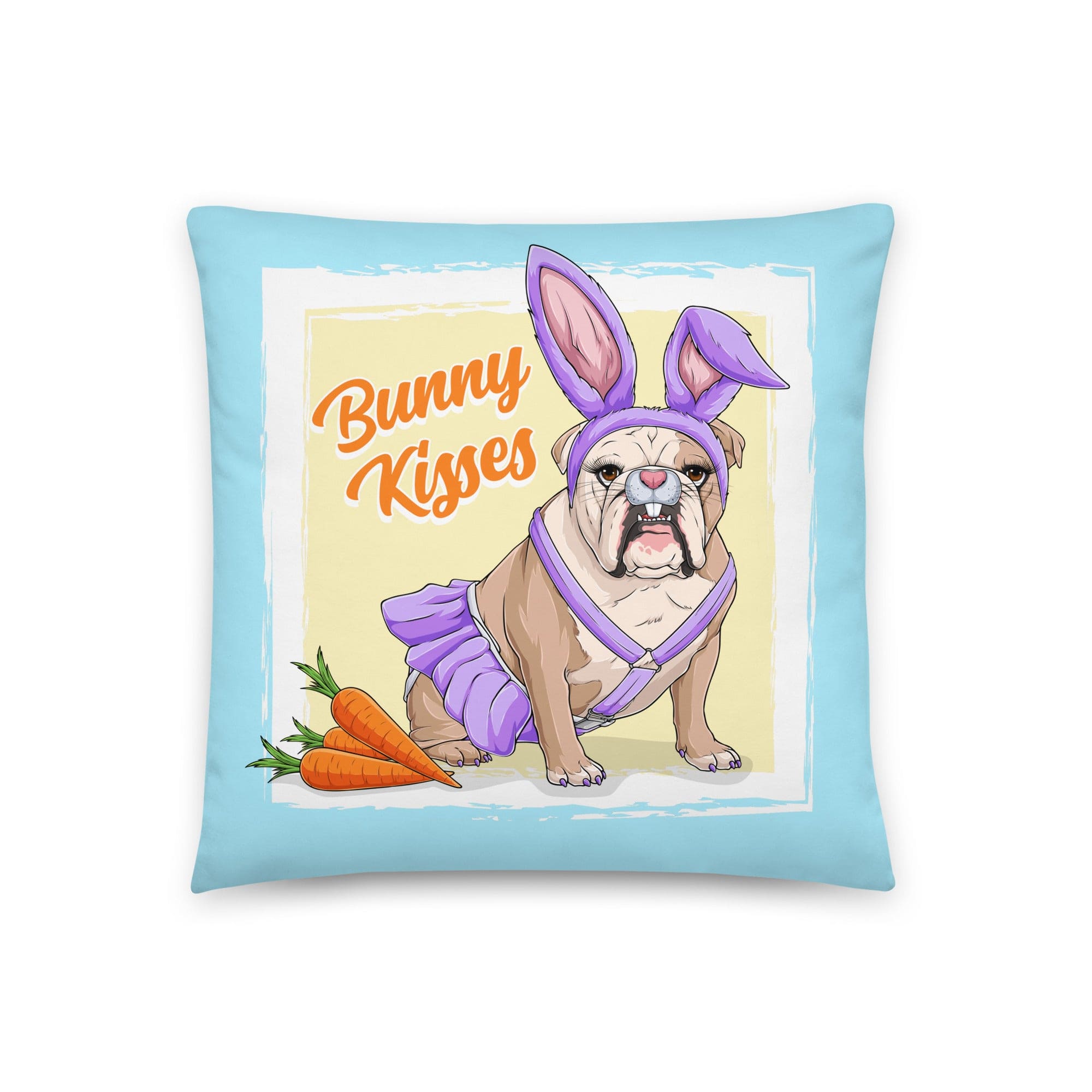 Bunny Kisses Throw Pillow