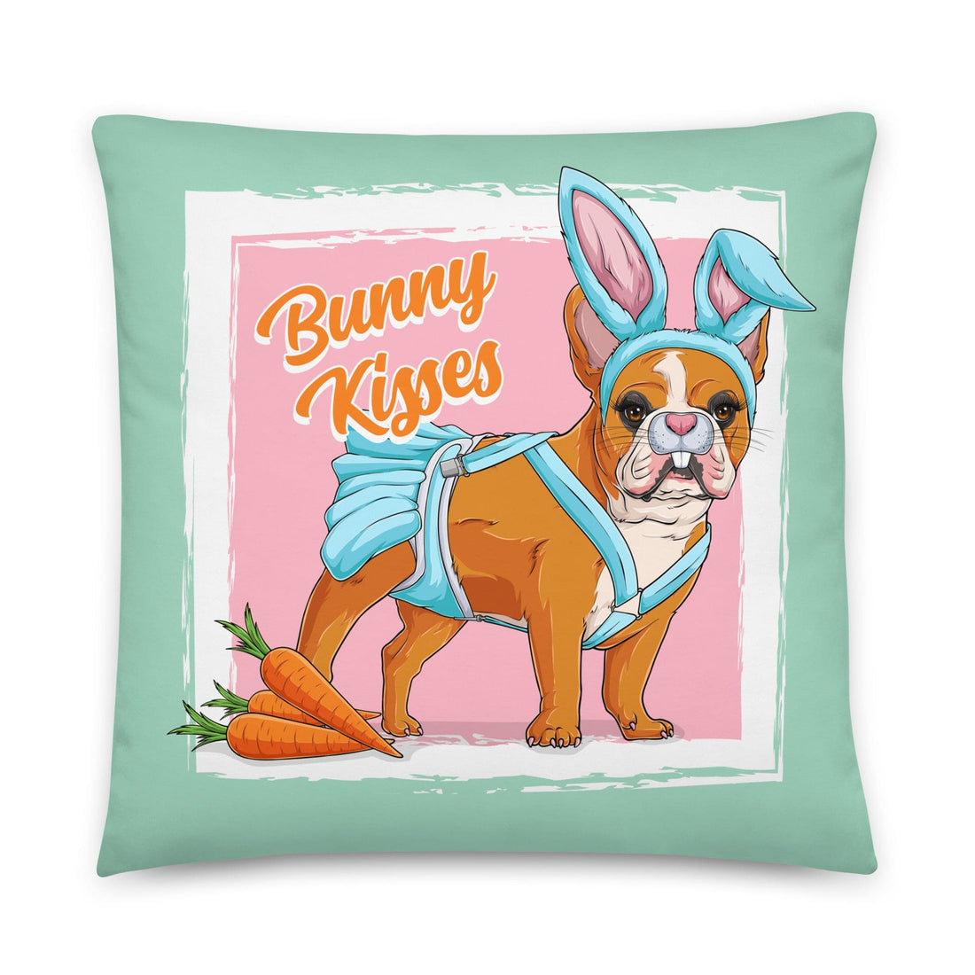 Bunny Kisses Throw Pillow