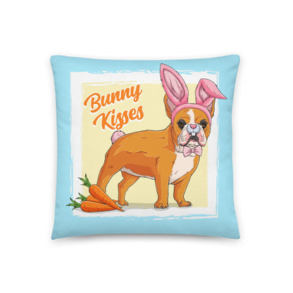 Bunny Kisses Throw Pillow