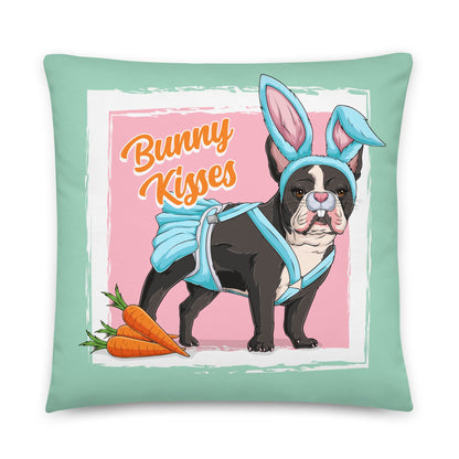 Bunny Kisses Throw Pillow