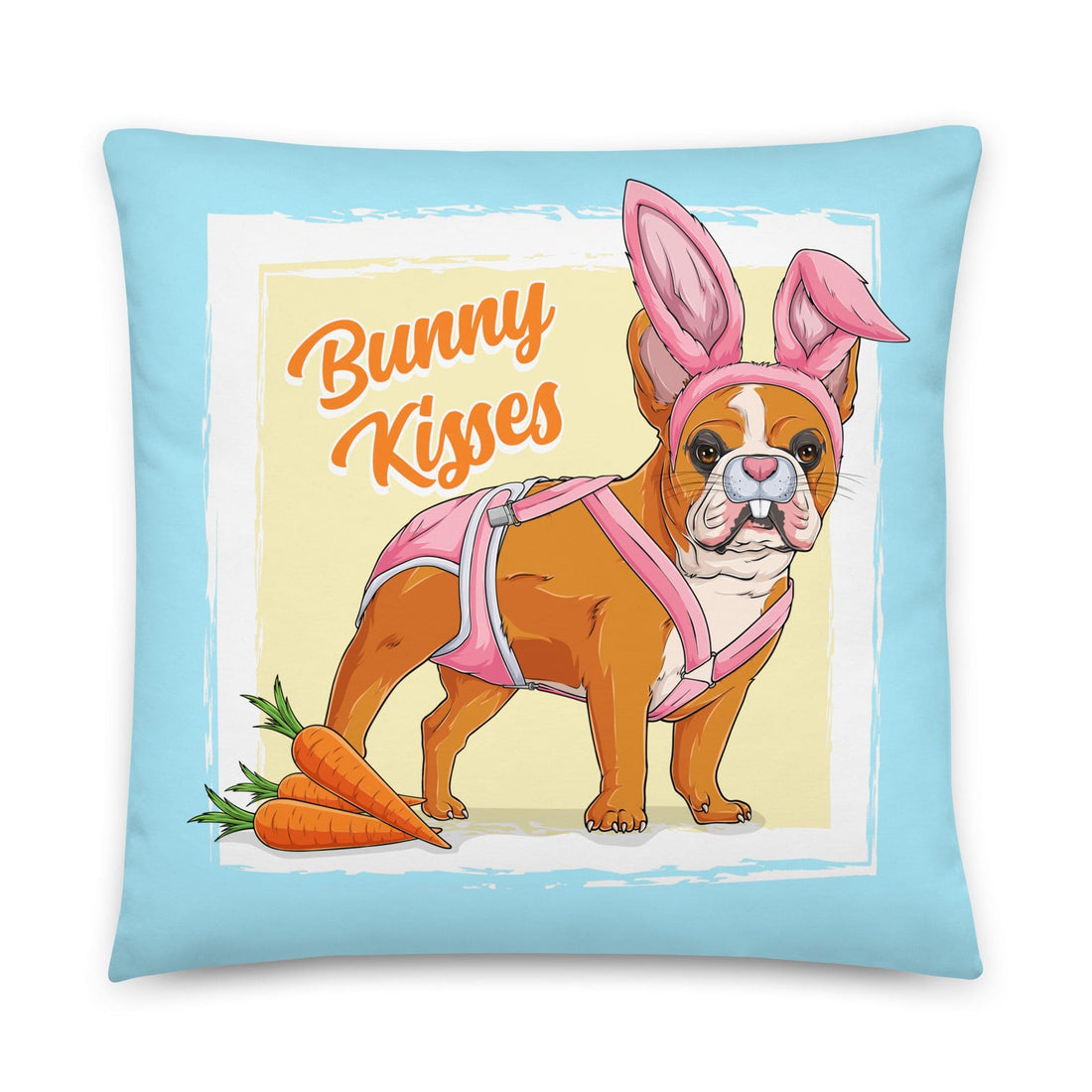Bunny Kisses Throw Pillow