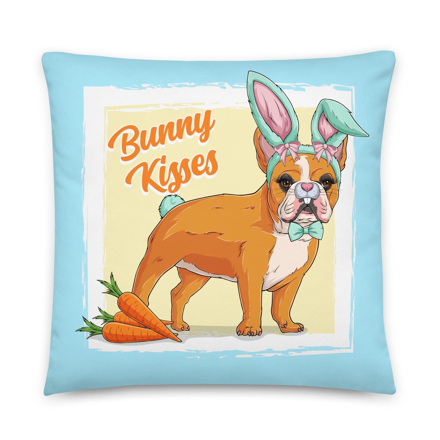 Bunny Kisses Throw Pillow