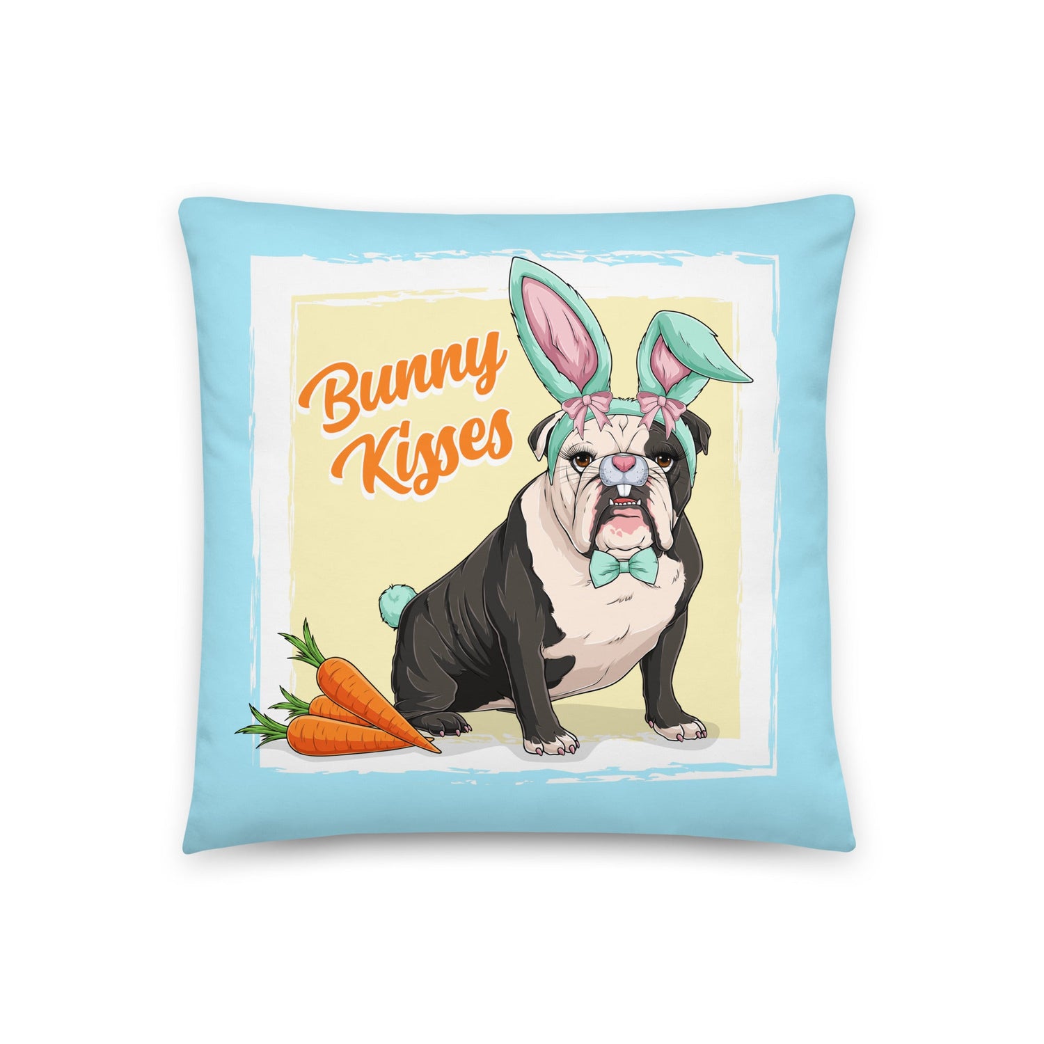 Bunny Kisses Throw Pillow