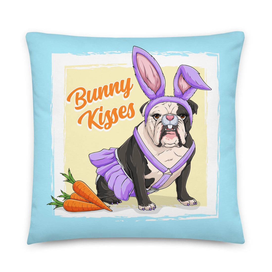 Bunny Kisses Throw Pillow