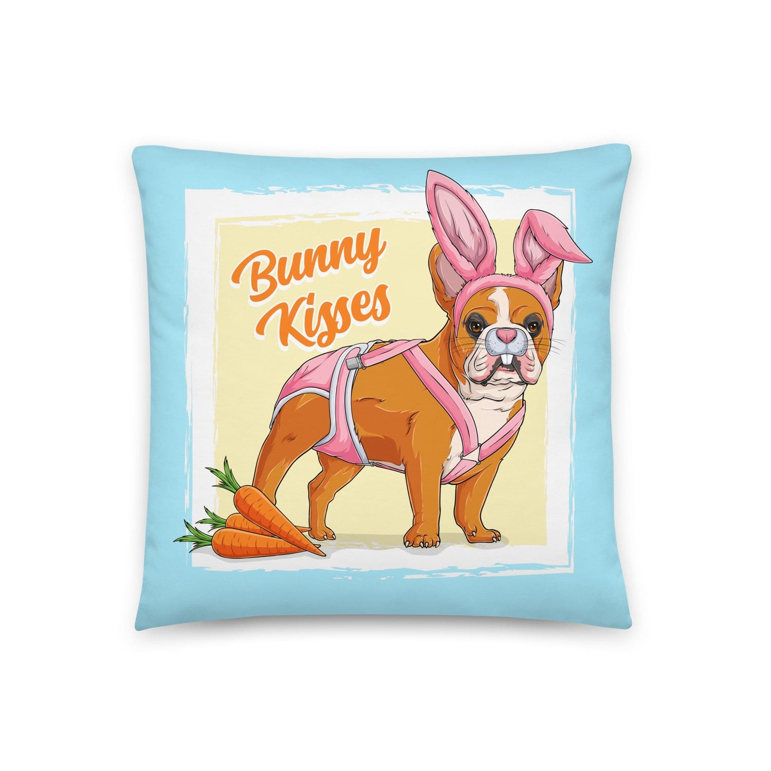 Bunny Kisses Throw Pillow