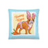Bunny Kisses Throw Pillow
