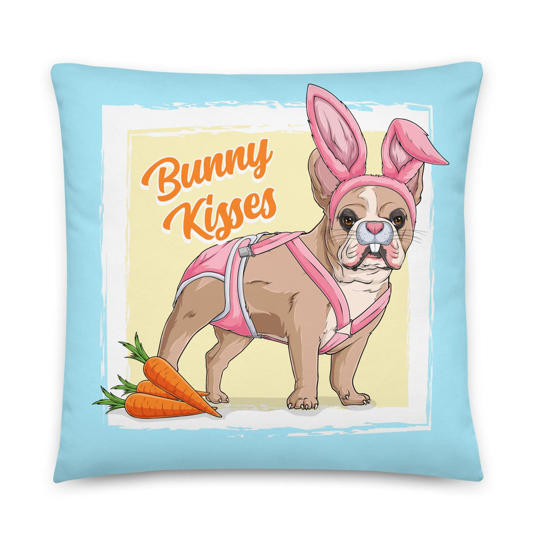 Bunny Kisses Throw Pillow