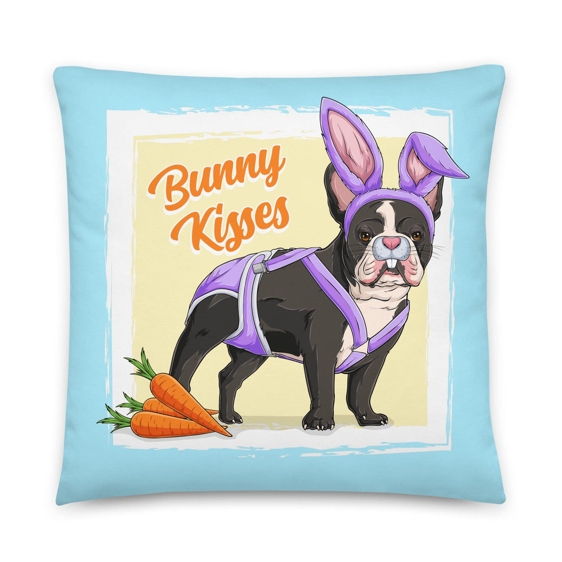 Bunny Kisses Throw Pillow