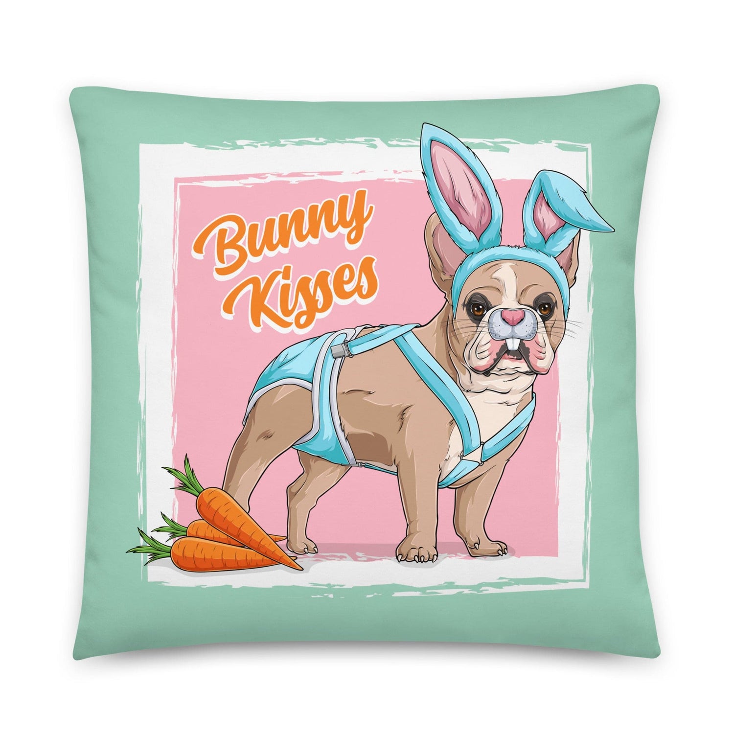 Bunny Kisses Throw Pillow