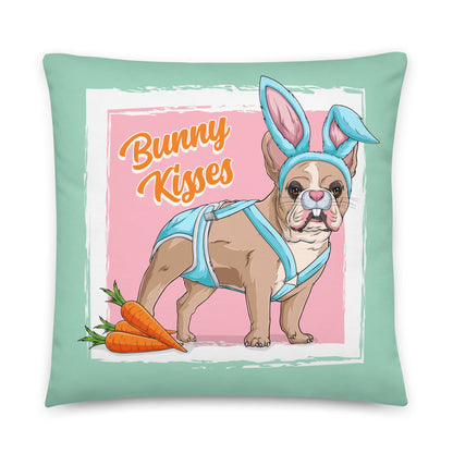 Bunny Kisses Throw Pillow