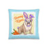 Bunny Kisses Throw Pillow