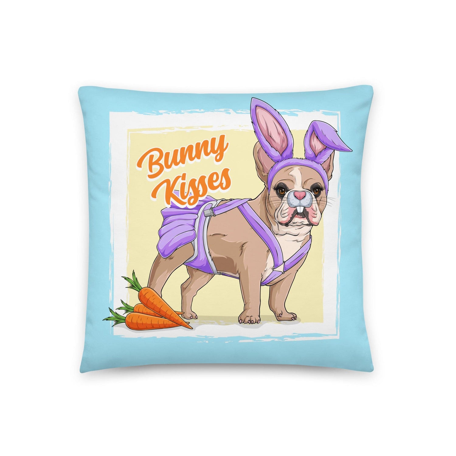 Bunny Kisses Throw Pillow