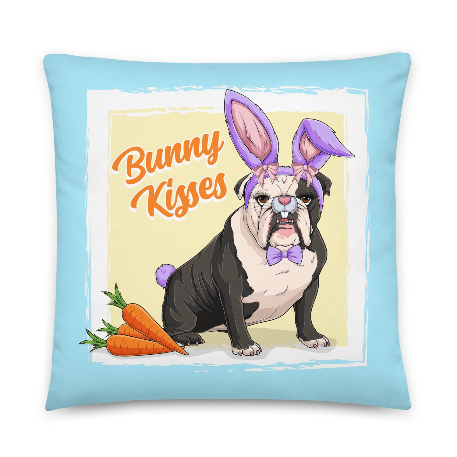 Bunny Kisses Throw Pillow