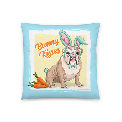 Bunny Kisses Throw Pillow