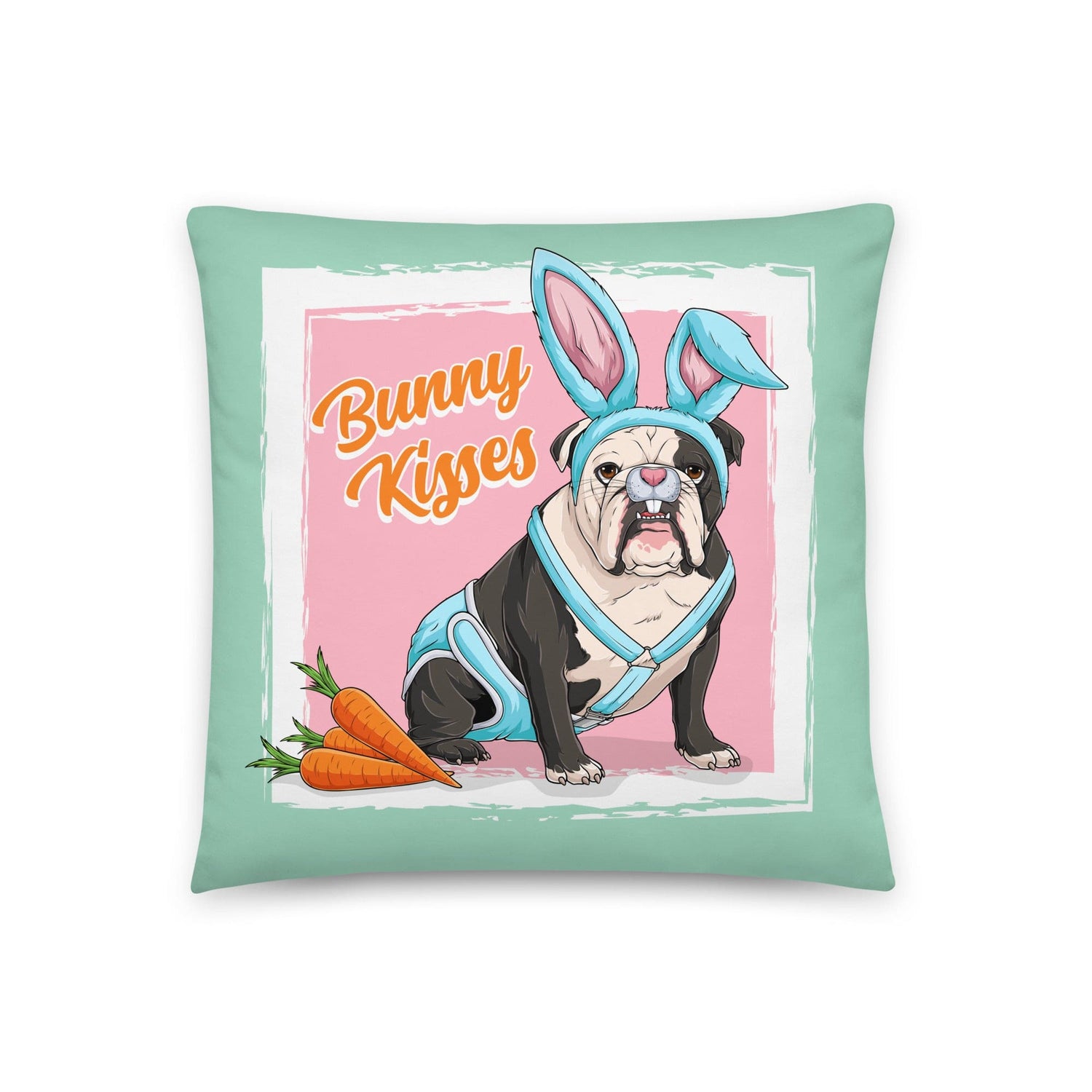 Bunny Kisses Throw Pillow