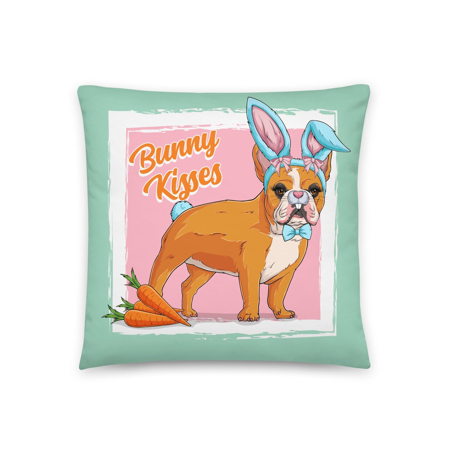 Bunny Kisses Throw Pillow