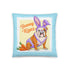 Bunny Kisses Throw Pillow