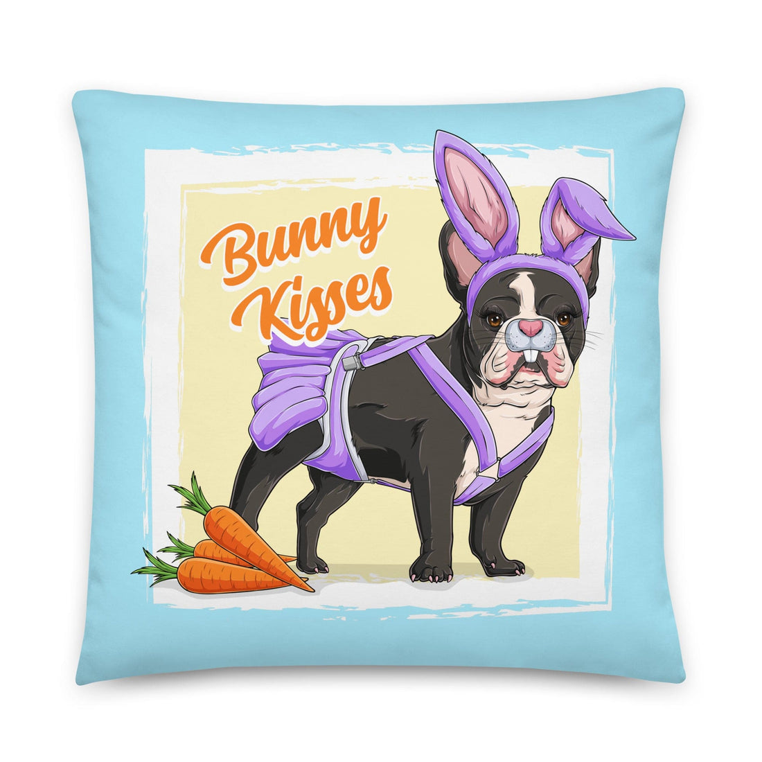 Bunny Kisses Throw Pillow