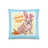 Bunny Kisses Throw Pillow