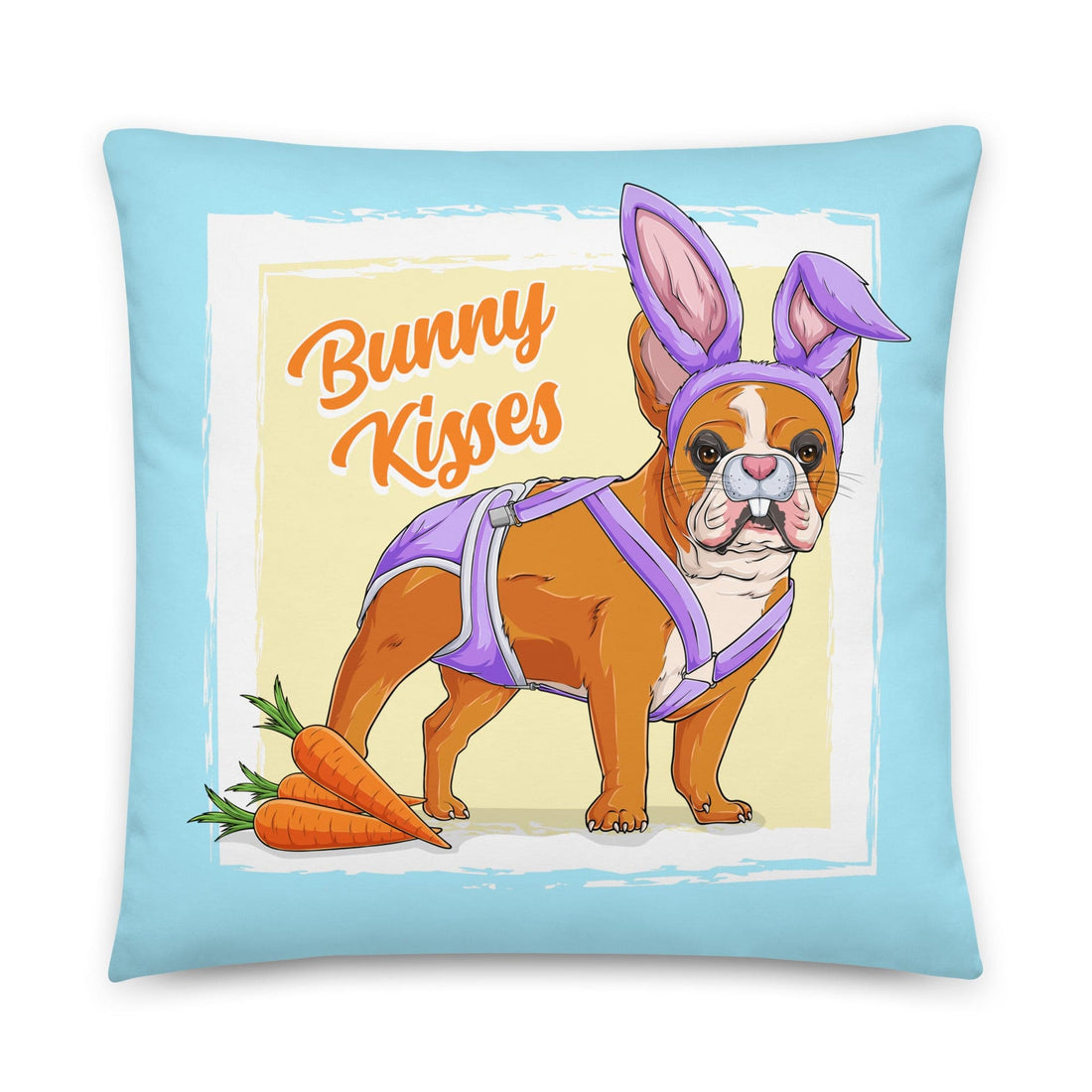 Bunny Kisses Throw Pillow