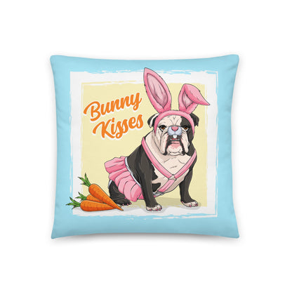 Bunny Kisses Throw Pillow