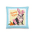 Bunny Kisses Throw Pillow