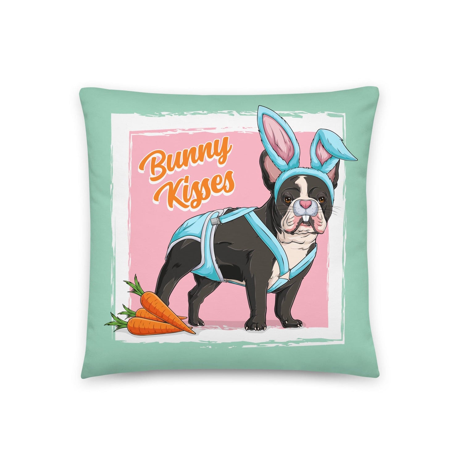 Bunny Kisses Throw Pillow