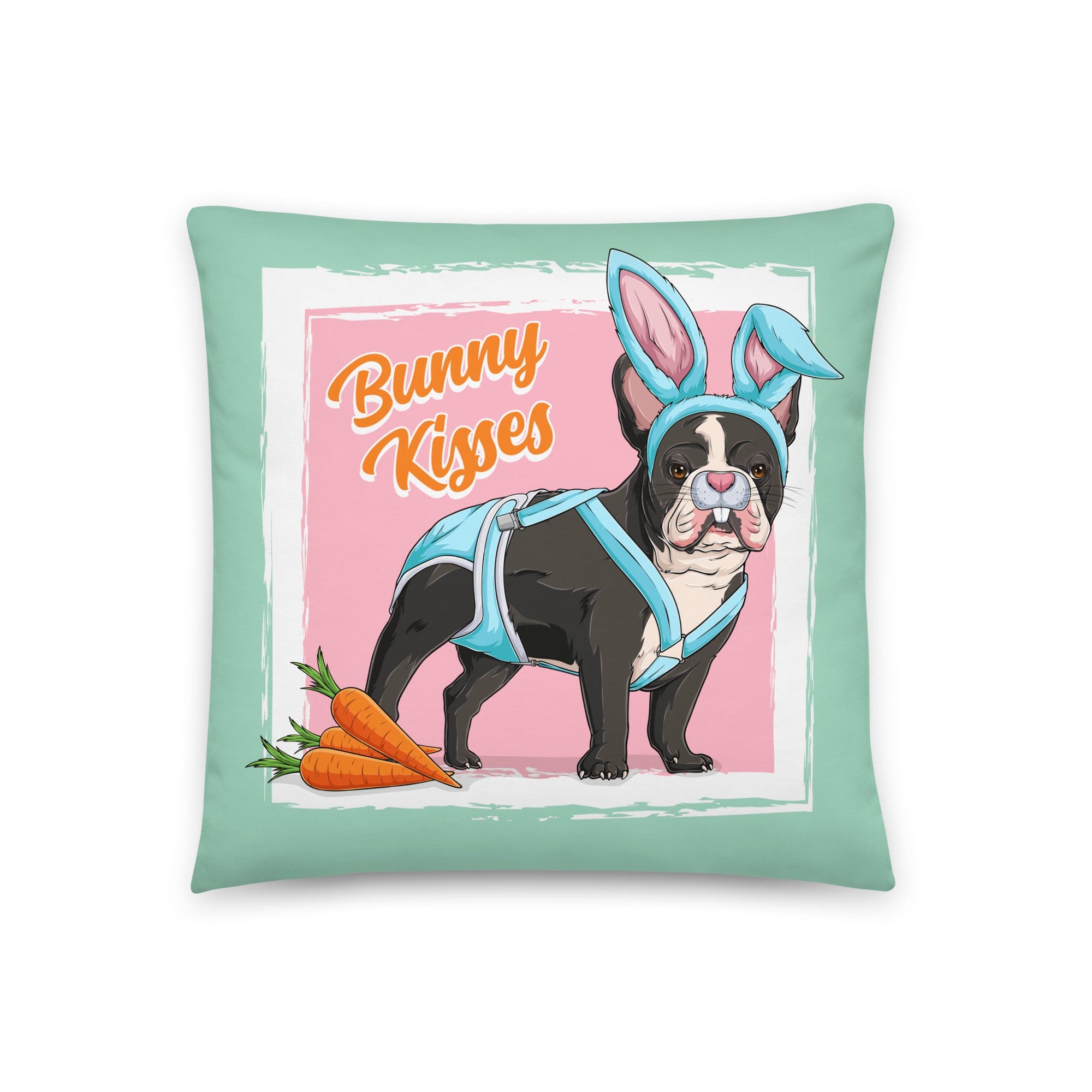 Bunny Kisses Throw Pillow