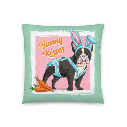 Bunny Kisses Throw Pillow