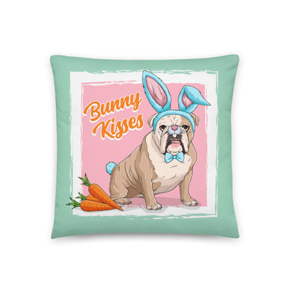 Bunny Kisses Throw Pillow