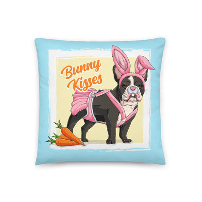 Bunny Kisses Throw Pillow