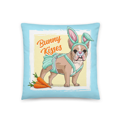 Bunny Kisses Throw Pillow