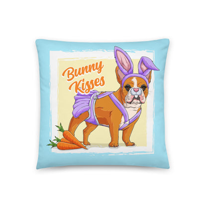 Bunny Kisses Throw Pillow