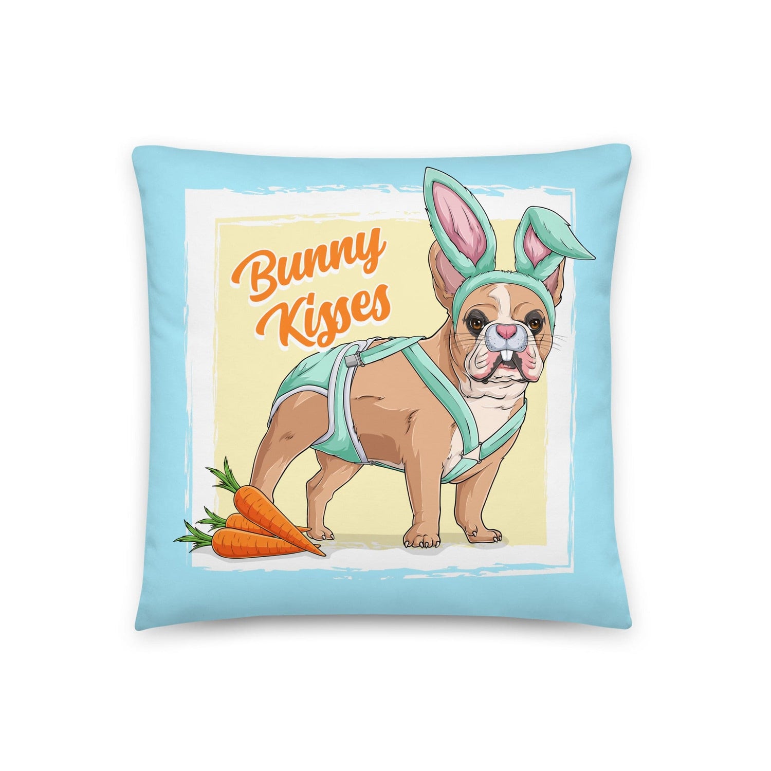 Bunny Kisses Throw Pillow