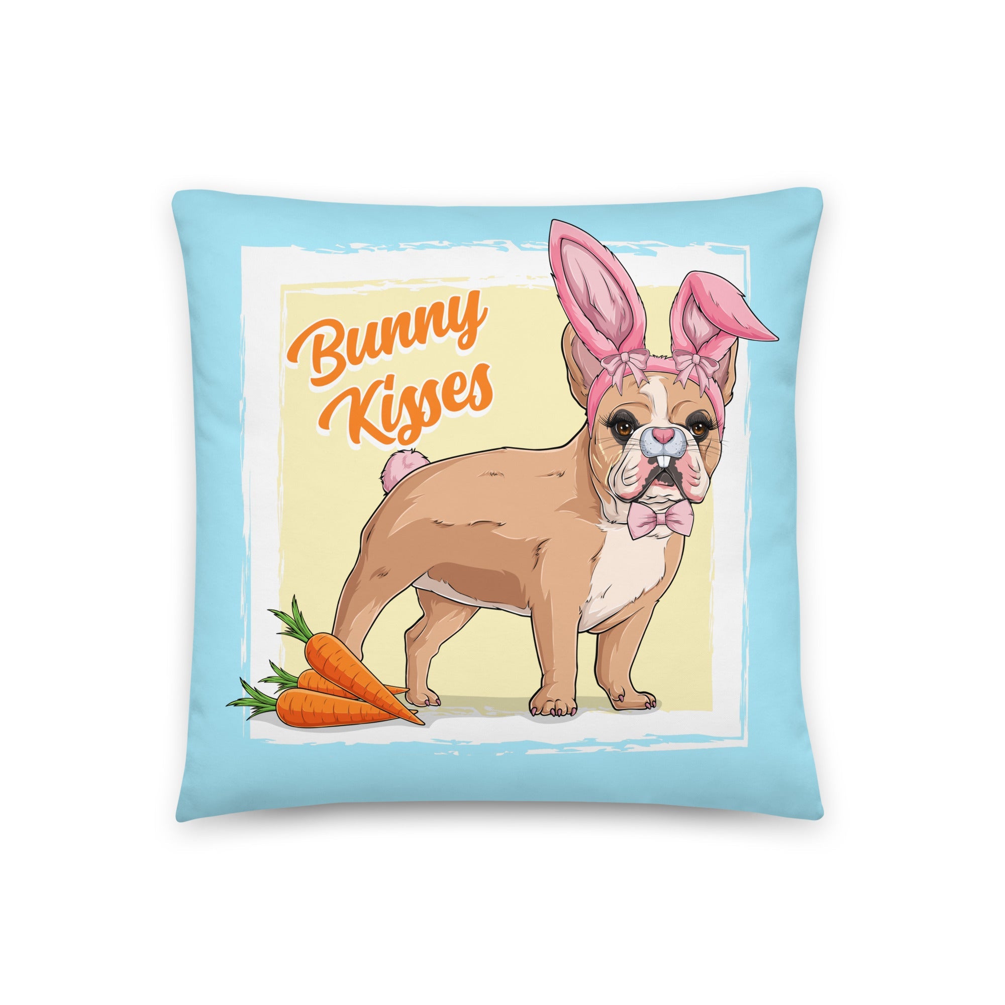 Bunny Kisses Throw Pillow